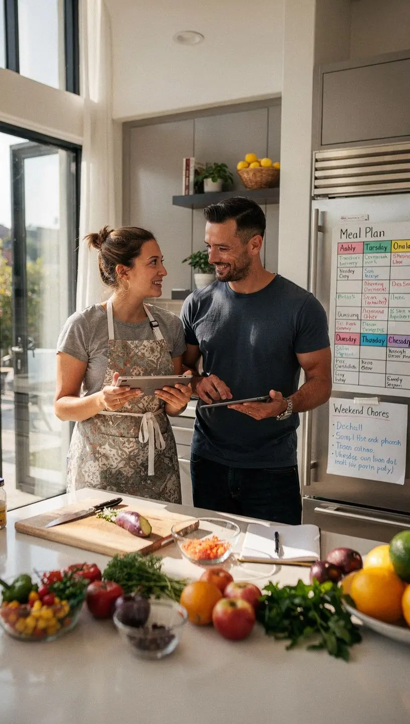 Person managing tasks with organized planner and notes